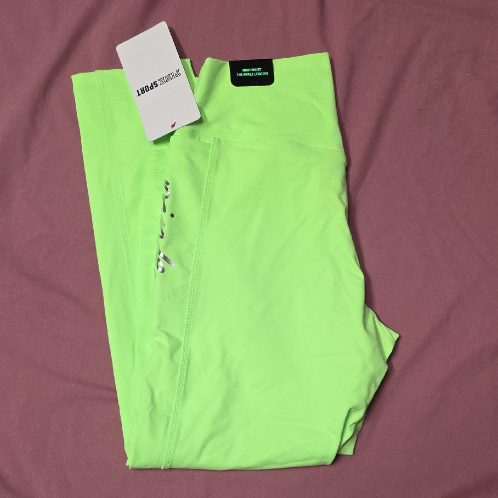 PINK Victoria's Secret Neon Green Leggings